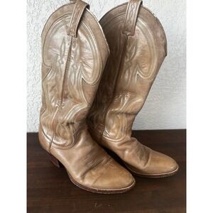 Dan Post Women's Tan Leather Western Cowboy‎ Boots Size 7